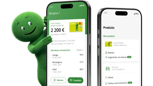 Alphacredit - Cetelem app voorbeeldscherm