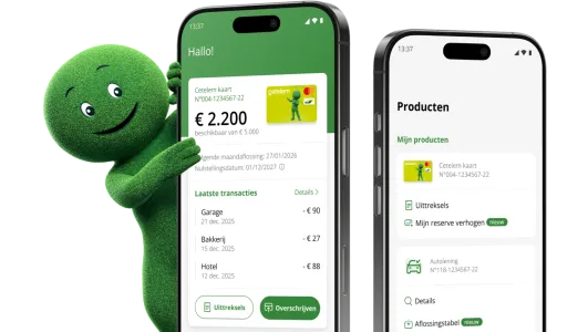 Alphacredit - Cetelem app voorbeeldscherm